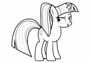 Раскраска пони искорка