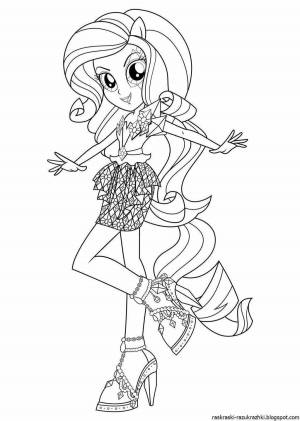 Раскраски май литл пони на ногах