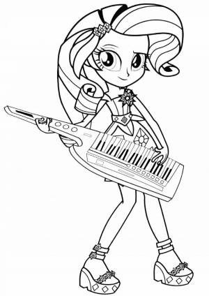 Раскраски Эквестрия герлз радужный рок