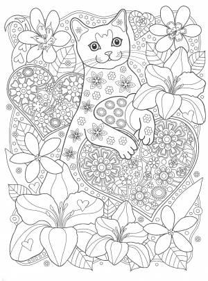 Кот с сердцами