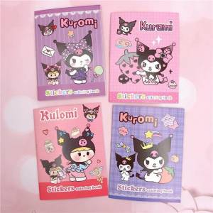 Книжка-раскраска Sanrio Kuromi для детей дошкольного возраста, милый мультяшный рисунок, граффити, с наклейками, канцелярские принадлежности