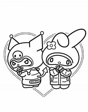 Раскраски My melody kuromi