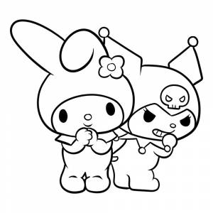 Раскраска Куроми за спиной у Май Мелоди