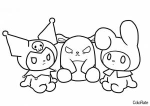 Раскраска Куроми, Мелоди и Баку