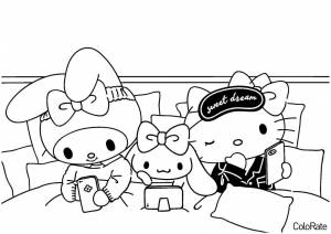 Раскраска Подготовка ко сну