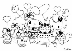 Раскраска День Рождения Май Мелоди
