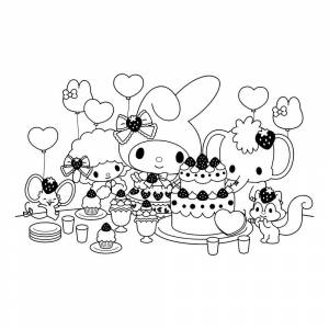 Раскраска День рождения Май Мелоди