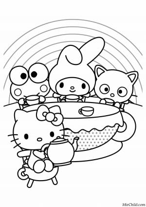 Раскраски Май мелоди и курами