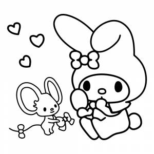 Раскраска Май Мелоди и Флэт