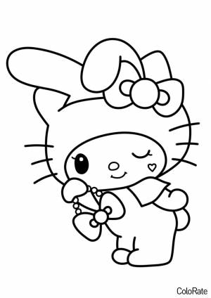 Раскраска Моя Мелодия с бантиком