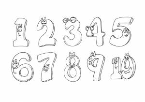 Раскраска «Цифра 0» просто