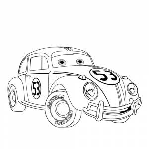 Раскраска Тачка номер 53