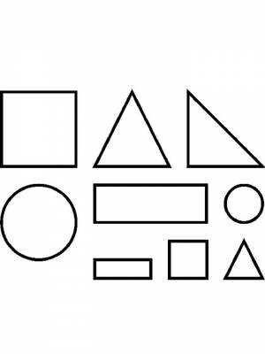 Раскраски Геометрические фигуры   в формате