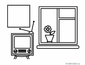 Квадрат» раскраска для детей