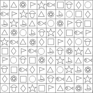 Задания развивающие Раскрась геометрические фигуры