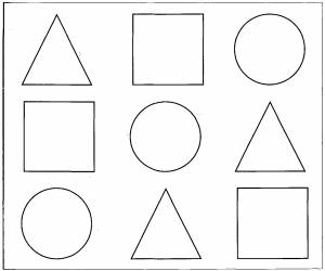 Треугольник круг квадрат раскраска
