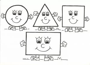 Раскраски Круг квадрат треугольник для детей 3 4 лет