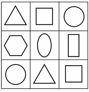 Раскраски Раскраска Геометрические фигуры