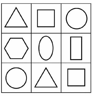 Раскраска геометрические фигуры