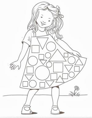 Раскраска фигуры для малышей