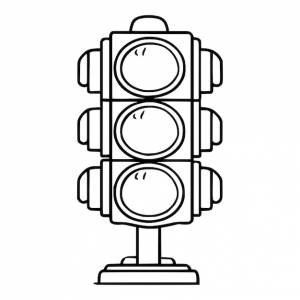 Раскраски светофор для детей и малышей