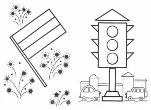 Раскраски Светофор для девочек и мальчиков