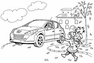 Раскраски по ПДД для младших школьников