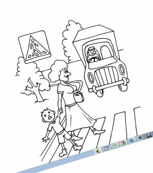 Раскраски пдд для школьников