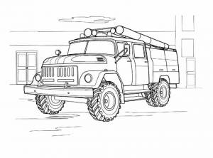 Раскраски Пожарная Машина