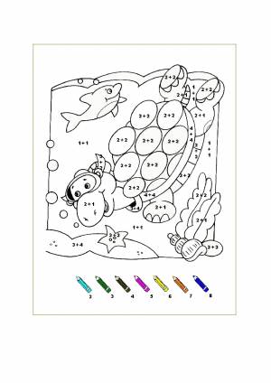 Раскраска по математике для дошкольников