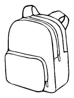 Открытый портфель рисунок