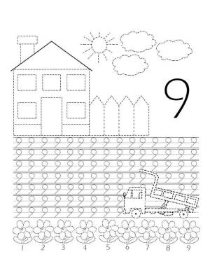 Раскраски Прописи цифры