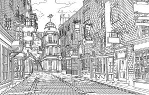 Раскраска антистресс город