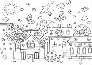 Раскраска мой город для детей