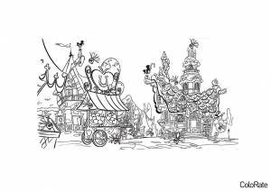 Раскраска Сказочный городок