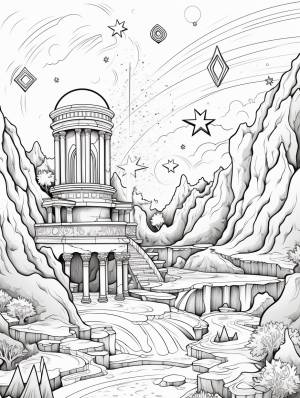 Раскраска волшебный город