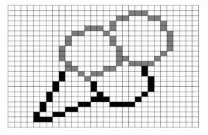 Раскраски Маленькие по клеточкам