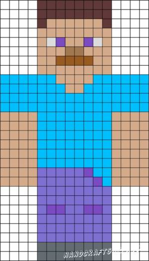 Minecraft рисунки по клеточкам