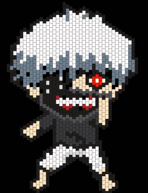 Рисунки по клеточкам в тетради аниме