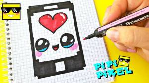 РИСУНКИ ПО КЛЕТОЧКАМ IPHONE 8 KAWAII ! PIXEL ART АЙФОН ТЕЛЕФОН X КАК НАРИСОВАТЬ ДЛЯ ШКОЛЫ ПРАНК