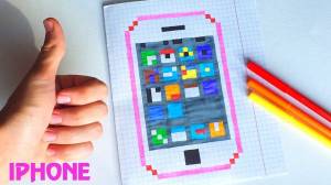 Рисунки по клеточкам в тетради телефон