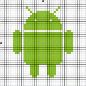 Рисунки по клеточкам «Android»