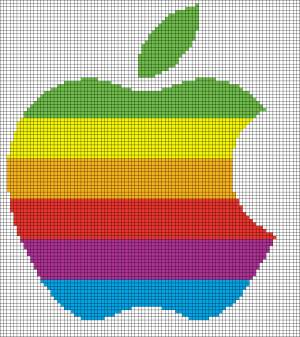 Рисунки по клеточкам айфон