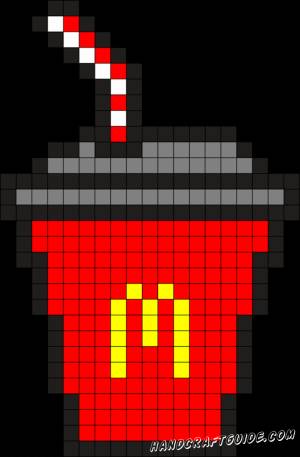 Рисунки еды по клеточкам