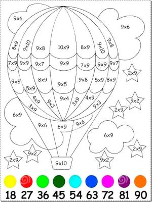 Раскраски с примерами на умножение