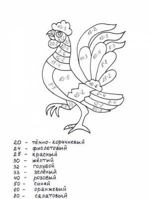 Раскраски с примерами на умножение   в формате