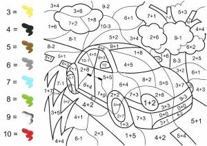 Раскраска Машинка на дороге