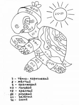 Раскраски Таблица умножения на 7