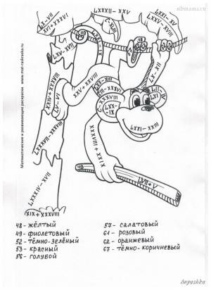 Математические раскраски с примерами