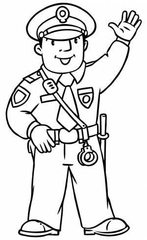 Регулировщик раскраска для детей